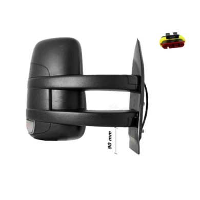 DX_SCRITTA_LOGO.jpg Retrovisore Completo Destro Iveco Daily Citys 2014 2 Pins 5802029773 Specchio Angolo Morto Manuale