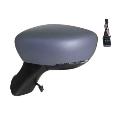 SX_SCRITTA_LOGO.jpg Retrovisore Completo Sinistro Renault Clio Iv 2017-2021 10 Pins Elettrico Asferico Termico Da Verniciare