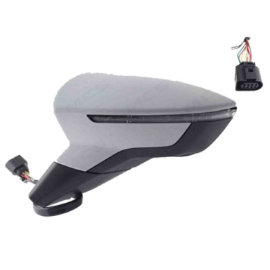 SX_SCRITTA_LOGO.jpg Retrovisore Completo Sinistro Seat Arona 2017 6 Pins 6F1 857 507 F Elettrico Convesso Termico Da Verniciare