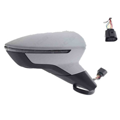 DX_SCRITTA_LOGO.jpg Retrovisore Completo Destro Seat Arona 2017 6 Pins 6F1 857 507 T Elettrico Convesso Termico Da Verniciare