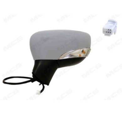 SX_SCRITTA_LOGO.jpg Retrovisore Completo Sinistro Nissan Micra V 20165 Pins 96302-5Fa0B Elettrico Convesso Da Verniciare Con Ind