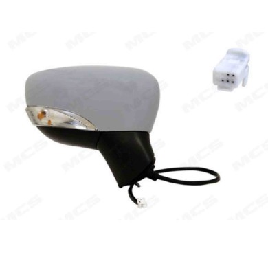 DX_SCRITTA_LOGO.jpg Retrovisore Completo Destro Nissan Micra V 2016 5 Pins 96301-5Fa0B Elettrico Convesso Da Verniciare Con Indi