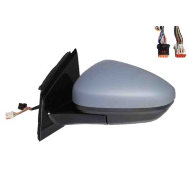 SX_SCRITTA_LOGO.jpg Retrovisore Completo Sinistro Opel Grandland X 2017-2021 8 Pins Elettrico Convesso Termico Da Verniciare