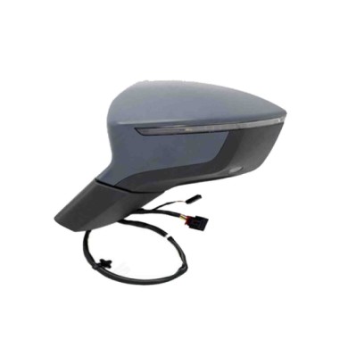 SX_SCRITTA_LOGO.jpg Retrovisore Completo Sinistro Cupra Ateca 2018-2020 9 Pins Elettrico Convesso Termico Da Verniciare Richiudi