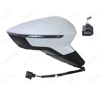 DX_SCRITTA_LOGO.jpg Retrovisore Completo Destro Seat Leon 2012-2020 12 Pins 5F1 857 508 Q Elettrico Convesso Termico Da Vernicia