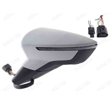 SX_SCRITTA_LOGO.jpg Retrovisore Completo Sinistro Seat Arona 2017 6 Pins 6F1 857 507 H Elettrico Convesso Termico Da Verniciare