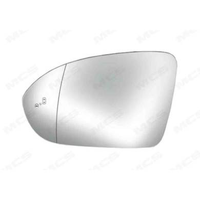 SX_SCRITTA_LOGO.jpg Piastra Retrovisore Sinistro Opel Astra K 2015-2022 2 Pins 13396532 Asferico Termico Con Side