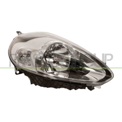 FT3444903_1.JPG Proiettore Destro H4 Elettrico Cromato Per Fiat Punto Evo Dal 2009 Al 2012