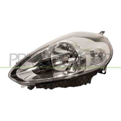 GRPUN.jpg Proiettore Sinistro H4 Elettrico Cromato Per Fiat Punto Evo Dal 2009 Al 2012