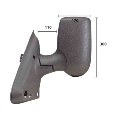 SX_SCRITTA_LOGO.jpg Retrovisore Completo Sinistro Ford Transit 2000-2006 1821780 Manuale Convesso Braccio Corto