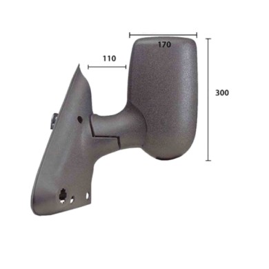 DX_SCRITTA_LOGO.jpg Retrovisore Completo Destro Ford Transit 2000-2006 1819092 Specchio Angolo Morto Elettrico Convesso Termico 