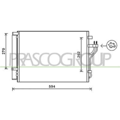 HN804C002_1.JPG Condensatore Per Hyundai Ix35 Dal 2009 Al 2013