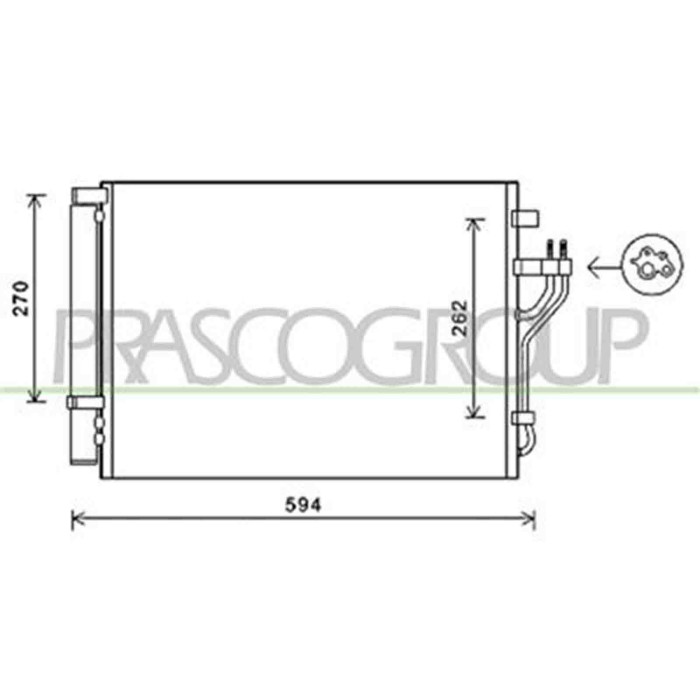 HN804C002_1.JPG Condensatore Per Hyundai Ix35 Dal 2009 Al 2013