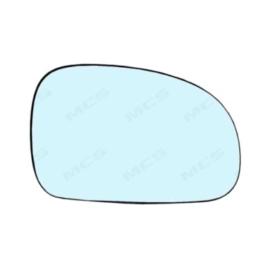DX_SCRITTA_LOGO.jpg Piastra Retrovisore Destro Peugeot 406 1995-2004 2 Pins 8151T3 Convesso Azzurrato Termico