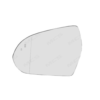 SX_SCRITTA_LOGO.jpg Piastra Retrovisore Sinistro Kia Niro 2016-2022 2 Pins 87611 G5080 Asferico Termico Con Side