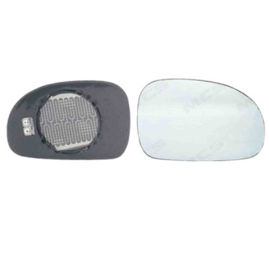 DX_SCRITTA_LOGO.jpg Piastra Retrovisore Destro Peugeot 406 1995-2004 8151T3 Convesso Azzurrato Termico Diametro 84