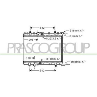 CI422R017_1.JPG Radiatore Per Citroen Xsara Dal 2000 Al 2004