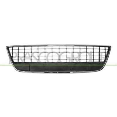 FD1102130_1.JPG Griglia Centrale Paraurti Nera Con Cornice Cromata Per Ford Mondeo Dal 2007 Al 2010