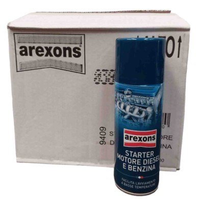 9409-STARTER-SPRAY.jpg Arexons Starter Motore Diesel E Benzina 9409 Cartone Intero 12 Pezzi X 200ml Avviamento Facile