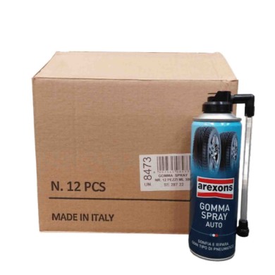 8473_1.jpg Arexons 8473 Gomma Spray Ripara Gomme Cartone Intero 12 Pezzi X 300 Ml.