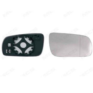 DX_SCRITTA_LOGO.jpg Piastra Retrovisore Destro Skoda Octavia I 1996-2004 1U1857522Q Convesso Azzurrato Termico Modello Grande