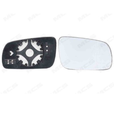 DX_SCRITTA_LOGO.jpg Piastra Retrovisore Destro Volkswagen Bora 1998-2013 1J1857522B Convesso Azzurrato Termico Modello Grande