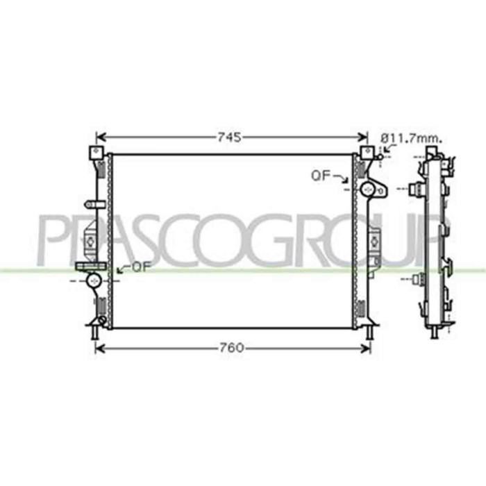 FD110R002_1.JPG Radiatore Per Ford Mondeo Dal 2007 Al 2010
