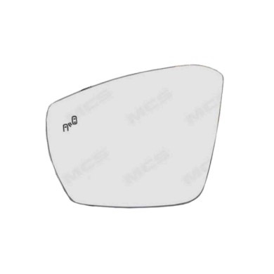 SX_SCRITTA_LOGO.jpg Piastra Retrovisore Sinistro Skoda Octavia Iii 2017-2020 2 Pins Convesso Termico Con Side