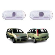 Kit Fanali Laterali Destro e Sinistro Bianco Senza Porta Lampada Per FORD FUSION 2005-2009