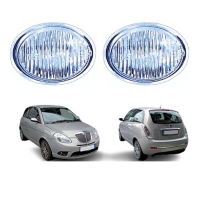 LA0024141X2_2.jpg Fanale Laterale Destro e Sinistro Bianco Senza Porta Lampada Per Lancia Ypsilon dal 2006 al 2011
