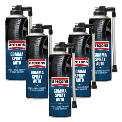 8473_2.jpg Arexons 8473 Gomma Spray Ripara Gomme KIT 5 PEZZI X 300 Ml.