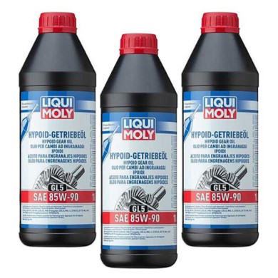 LIQUI-MOLY-1035.jpg LIQUI MOLY 1035 Olio per cambi ad ingra­naggi ipoidi (GL5) SAE 85W-90. KIT PROMOZIONE 3 LITRI