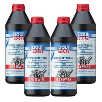 LIQUI-MOLY-1035.jpg LIQUI MOLY 1035 Olio per cambi ad ingra­naggi ipoidi (GL5) SAE 85W-90. KIT PROMOZIONE 4 LITRI