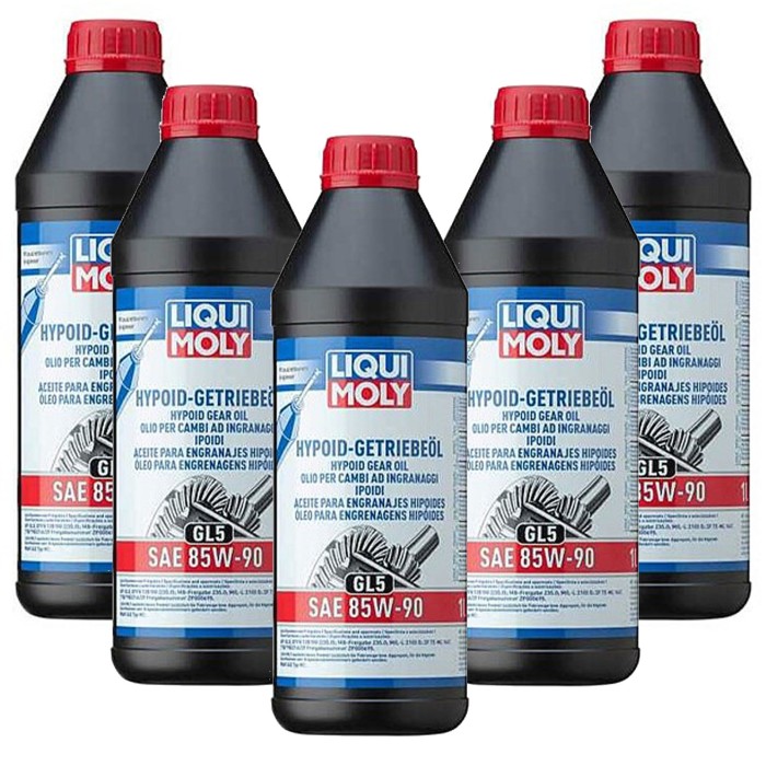 LIQUI-MOLY-1035.jpg LIQUI MOLY 1035 Olio per cambi ad ingra­naggi ipoidi (GL5) SAE 85W-90. KIT PROMOZIONE 5 LITRI