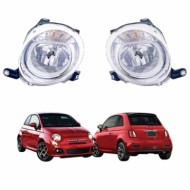 Kit Proiettori Destro e Sinistro H7 Elettrici Con Motore Per Fiat 500 Dal 2007 Al 2015