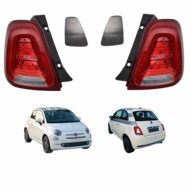 Kit Fanali Posteriori Destro e Sinistro Senza Porta Lampada Per Fiat 500 Dal 2015
