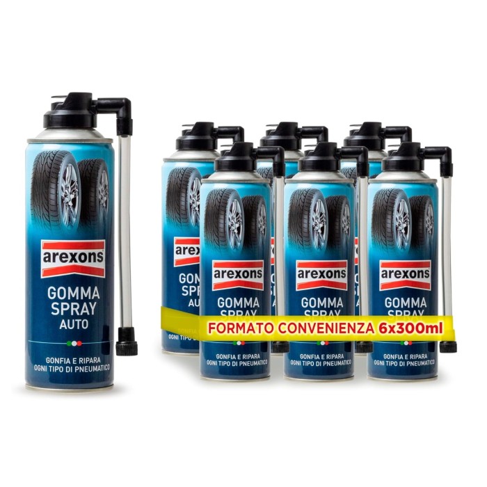8473_2.jpg Arexons 8473 Gomma Spray Ripara Gomme 300 Ml. KIT PROMOZIONE 6 PEZZI