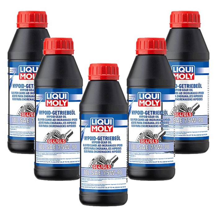 LIQUI-MOLY-1407_1-PEZZO.jpg Olio per cambi ad ingra­naggi ipoidi (GL4/5) TDL SAE 75W-90. KIT PROMOZIONE 5 LITRI