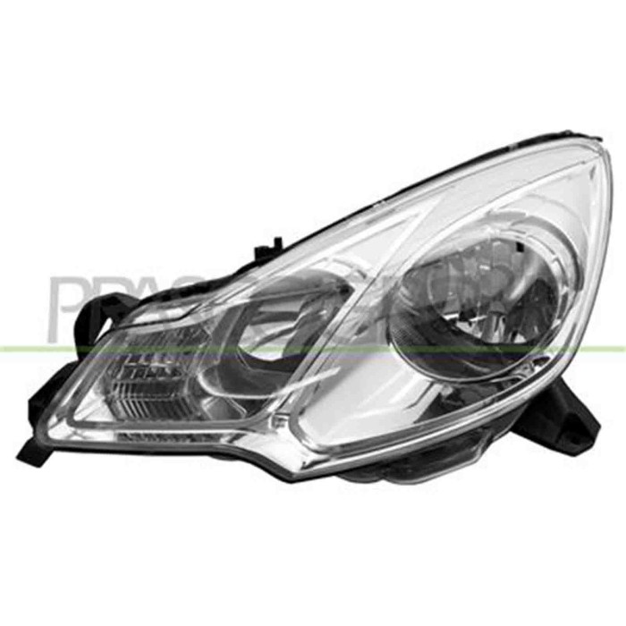 CITROEN C3 2009-2013.jpg Proiettore Sinistro H1+h7 Elettrico Cromato Per Citroen C3 Dal 2009 Al 2013
