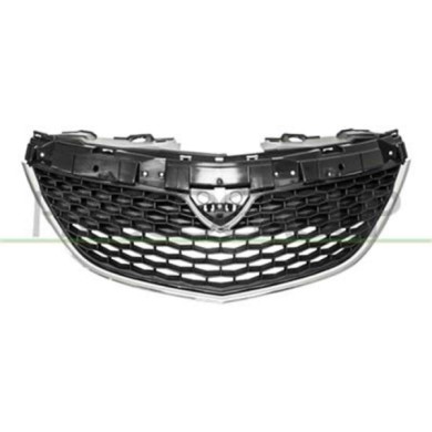 LA0062001_1.JPG Griglia Radiatore Nera Con Modanatura Cromata Per Lancia Ypsilon Dal 2015 Al 2024