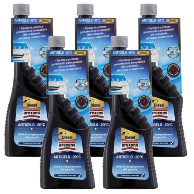 9650_1.jpg Arexons Antigelo Fino A - 20°c 9650 5 Pezzi X 250ml Additivo Per Carburante Diesel