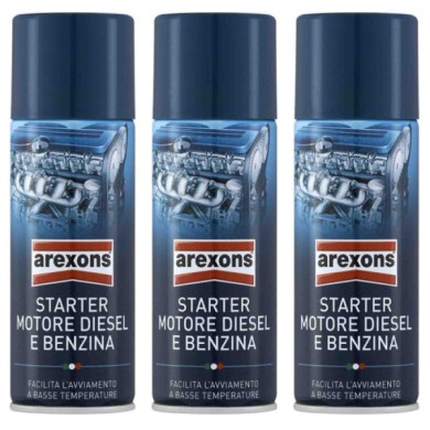 9409_2.jpg Arexons Starter Motore Diesel E Benzina 9409 3 Pezzi X 200ml Avviamento Facile