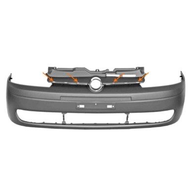 NEUTRO.jpg Paraurti Anteriore Con Primer Con Fori Profilo Cromato Griglia Opel/Vauxhall Corsa C Dal 2000 Al 2003 1400287