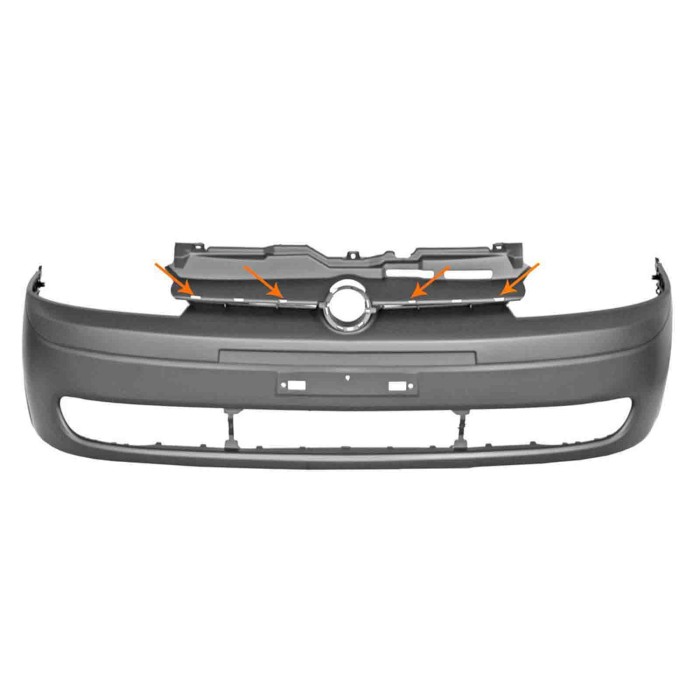 NEUTRO.jpg Paraurti Anteriore Con Primer Con Fori Profilo Cromato Griglia Opel/Vauxhall Corsa C Dal 2000 Al 2003 1400287