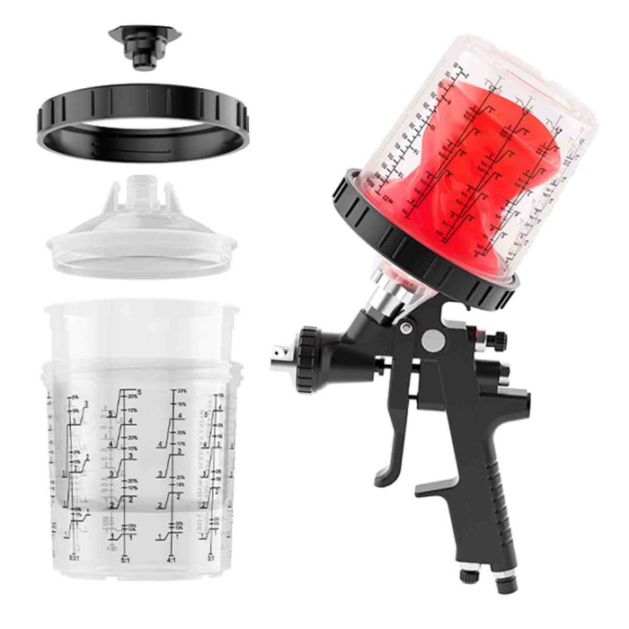 PC50200_6.jpg Tazza Graduata Vernice 200ML 1.0 Con Filtro 125/190µm Per Pistole A Spruzzo