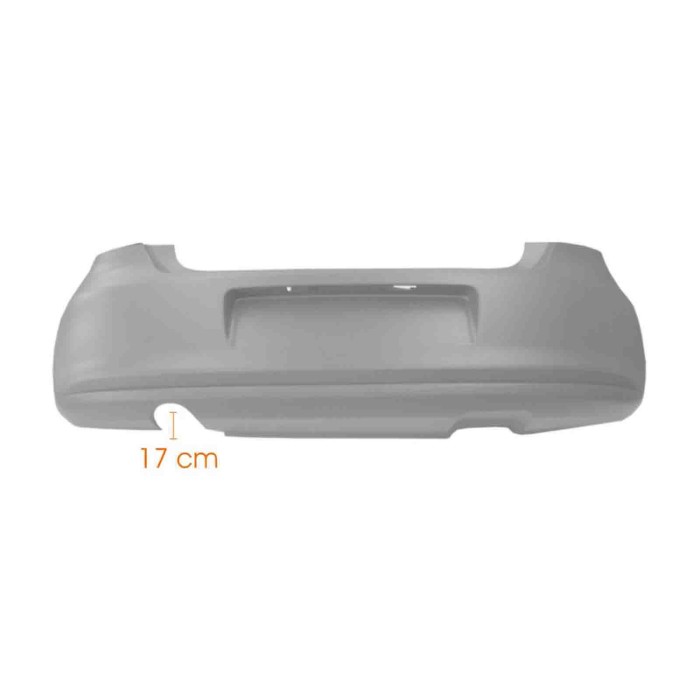 SX_SCRITTA_LOGO.jpg Paraurti Posteriore Con Primer Con Scarico Singolo Grande A Sinistra Con Tracce Pdc Volkswagen Polo 2009-201