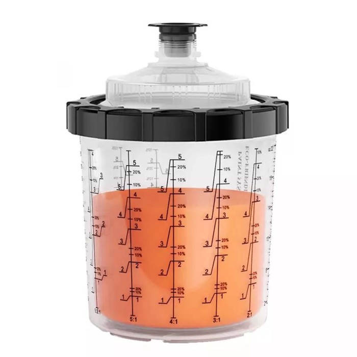 PC50650_6.jpg Tazza Graduata Vernice 650ML 1.0 Con Filtro 125/190µm Per Pistole A Spruzzo