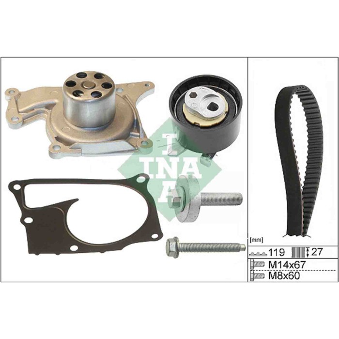 NEUTRO.jpg Pompa acqua + Kit cinghie dentate 530 0607 30 SCHAEFFLER INA per RENAULT NISSAN
