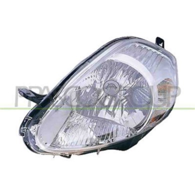 GRPUNTO.jpg Proiettore Sinistro H4 Elettrico Cromato Per Fiat Grande Punto Dal 2005 Al 2009