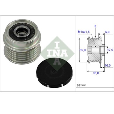 535000410_2.JPG Dispositivo ruota libera alternatore 535 0004 10 SCHAEFFLER INA per AUDI VW